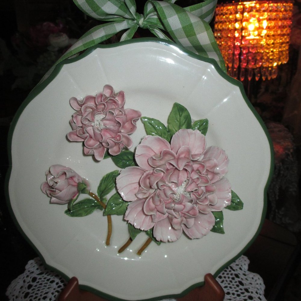Peony Decorative Hanging Wall Plate